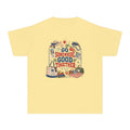 Go Somewhere Good Together Youth Tee – Kids' Comfort Colors Beach Vacation Shirt in Butter – flat lay