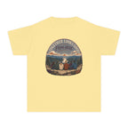 Together Looks Good From Here Youth Tee – Kids' Comfort Colors Scenic Overlook Shirt in Butter – flat lay