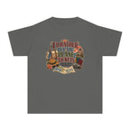 I'd Rather Buy the Plane Tickets Youth Tee – Kids' Comfort Colors Family Travel Shirt in Pepper – flat lay