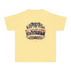 This Is How We Keep the Years Youth Tee – Kids' Comfort Colors Family Trip Shirt in Butter – flat lay