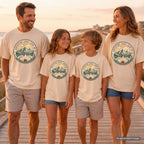Adventure Looks Good On Us T-Shirt | Comfort Colors Mountain Travel Tee for Family Vacations
