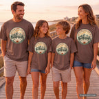 Adventure Looks Good On Us T-Shirt | Comfort Colors Mountain Travel Tee for Family Vacations