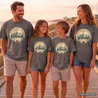 Adventure Looks Good On Us T-Shirt | Comfort Colors Mountain Travel Tee for Family Vacations