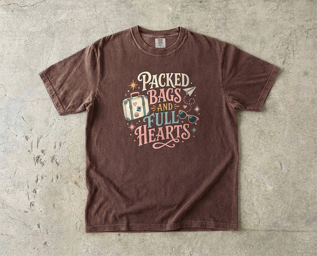 Packed Bags and Full Hearts Vacation Shirt
