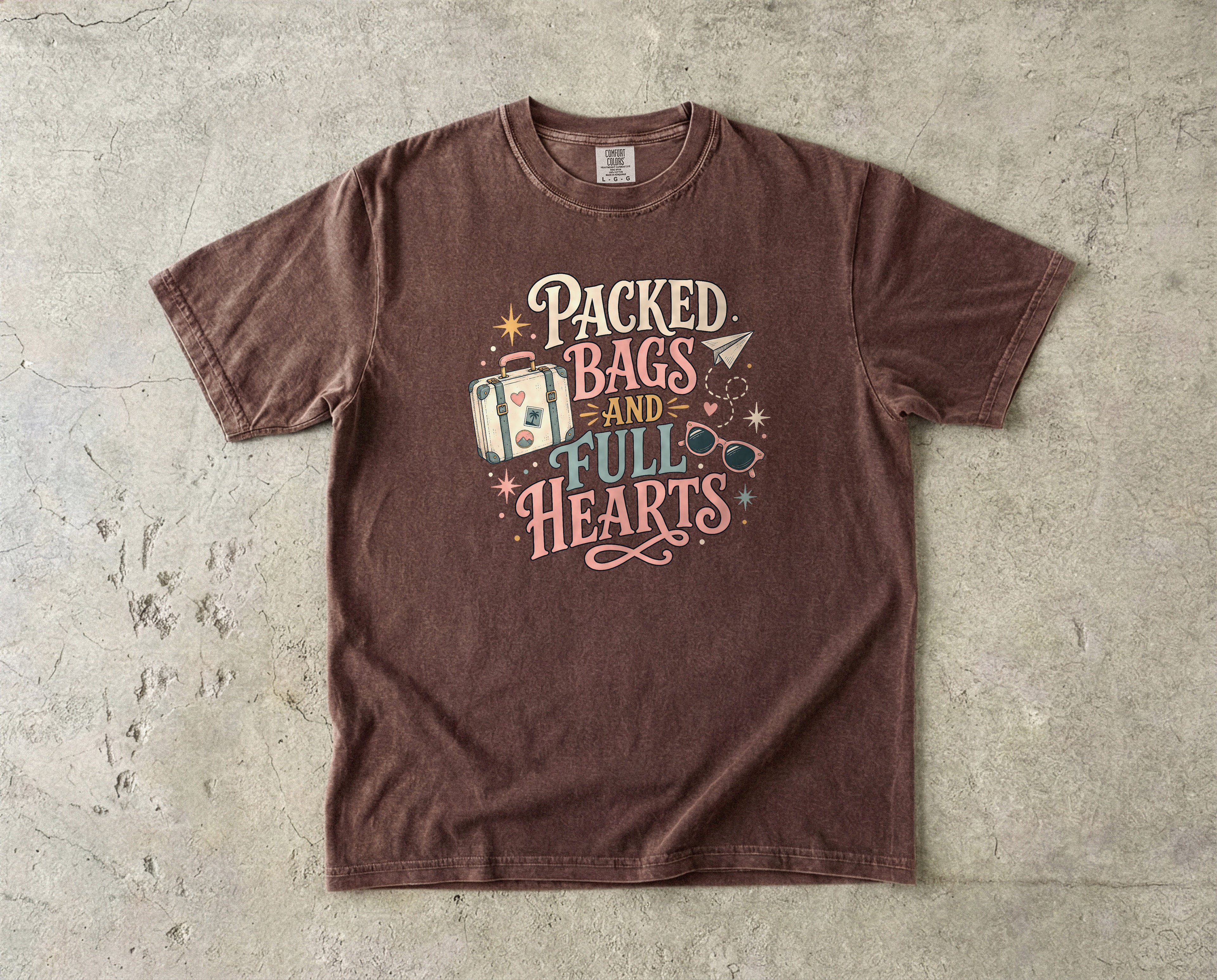 Packed Bags and Full Hearts Vacation Shirt