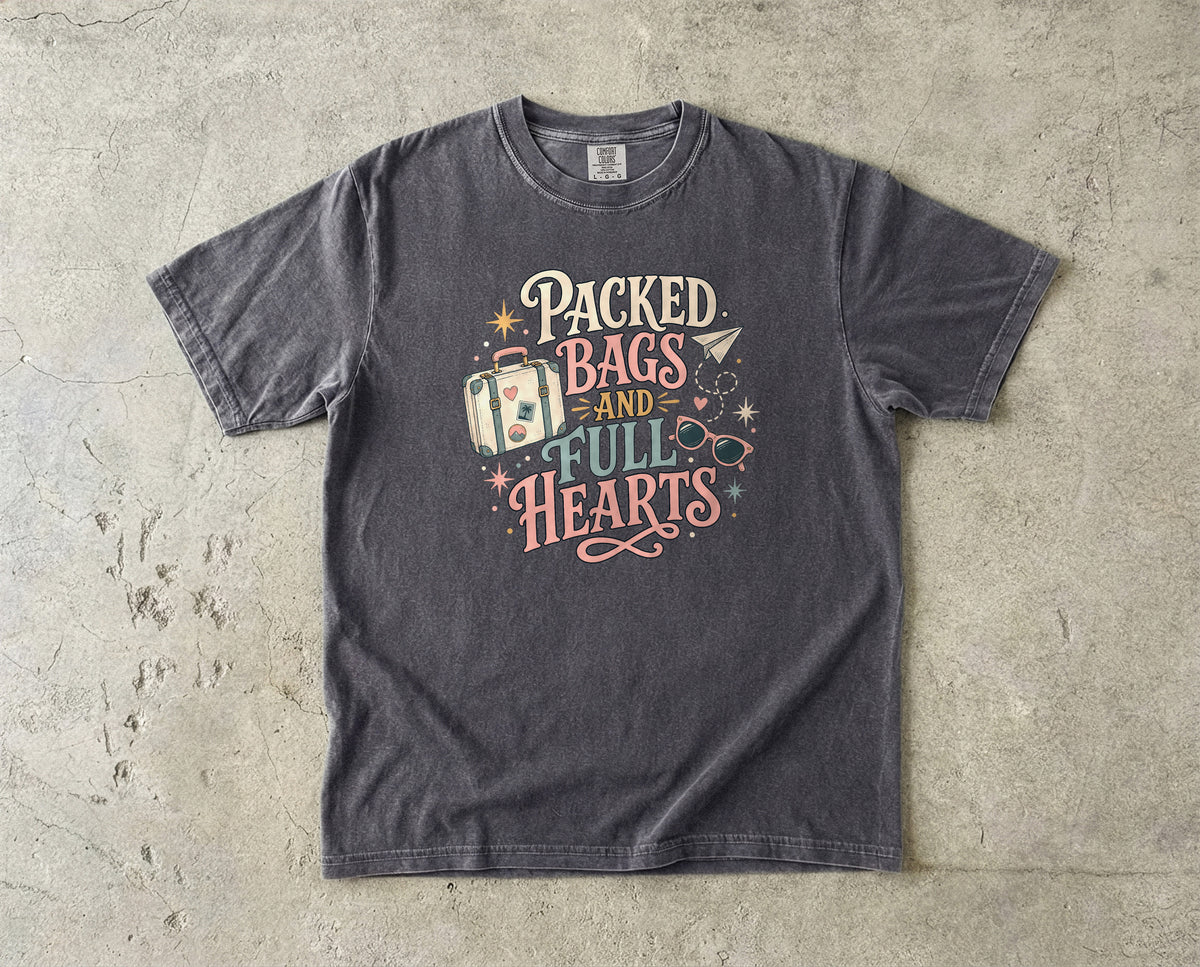 Packed Bags and Full Hearts Vacation Shirt