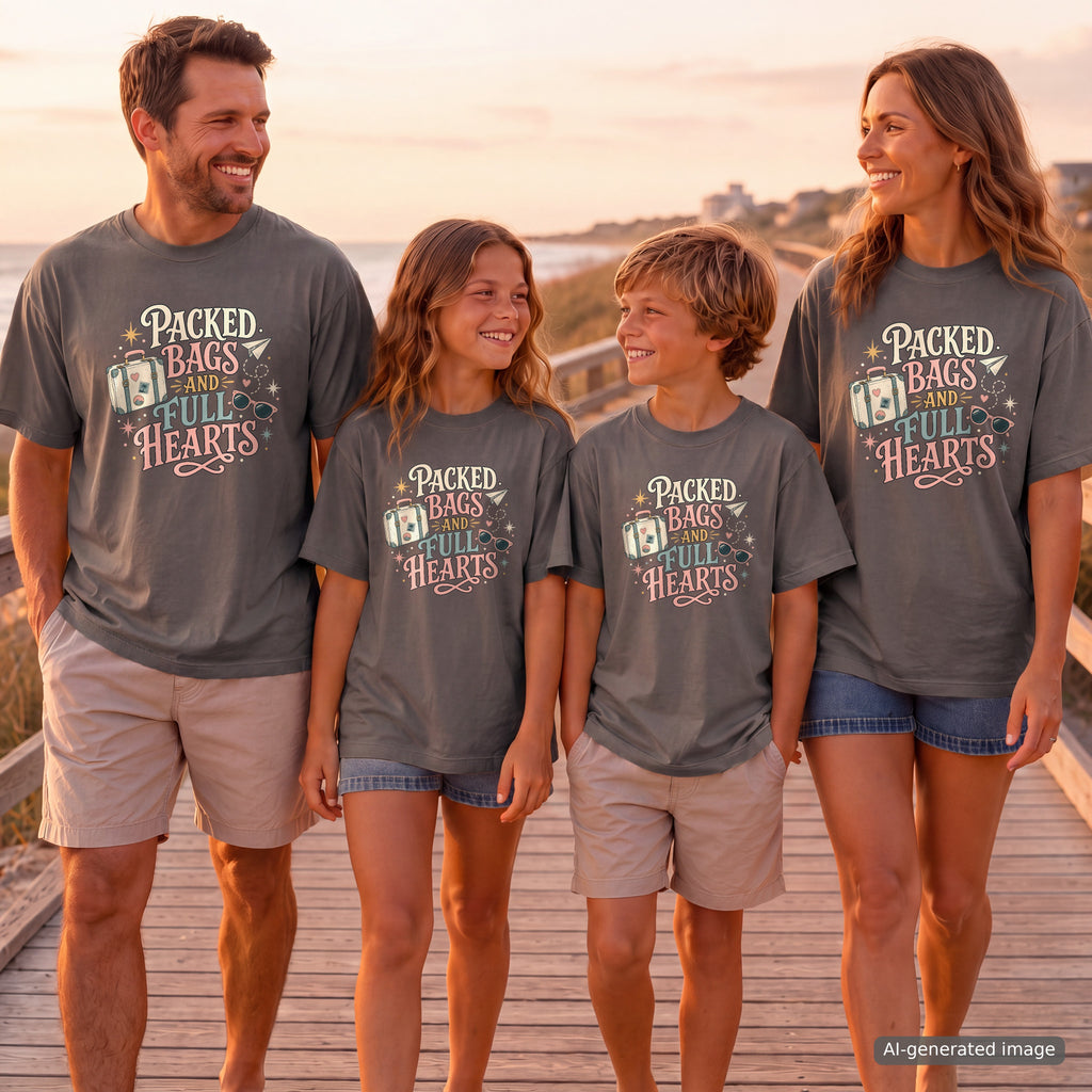 Packed Bags and Full Hearts Vacation Shirt