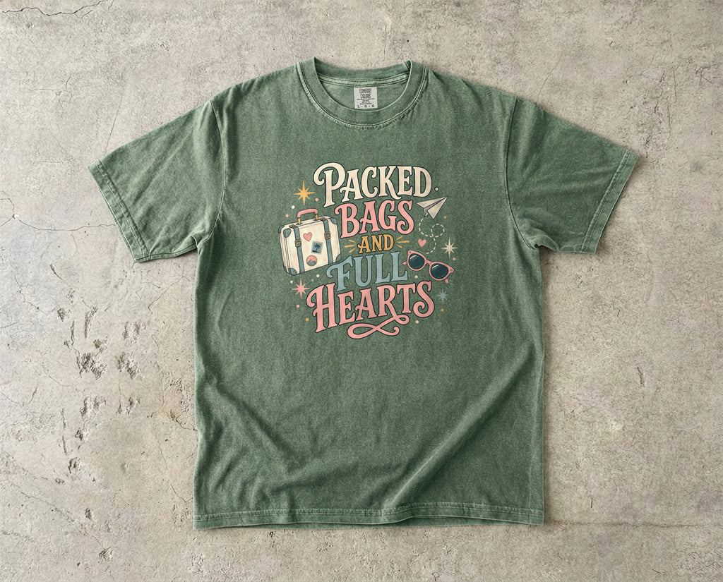 Packed Bags and Full Hearts Vacation Shirt