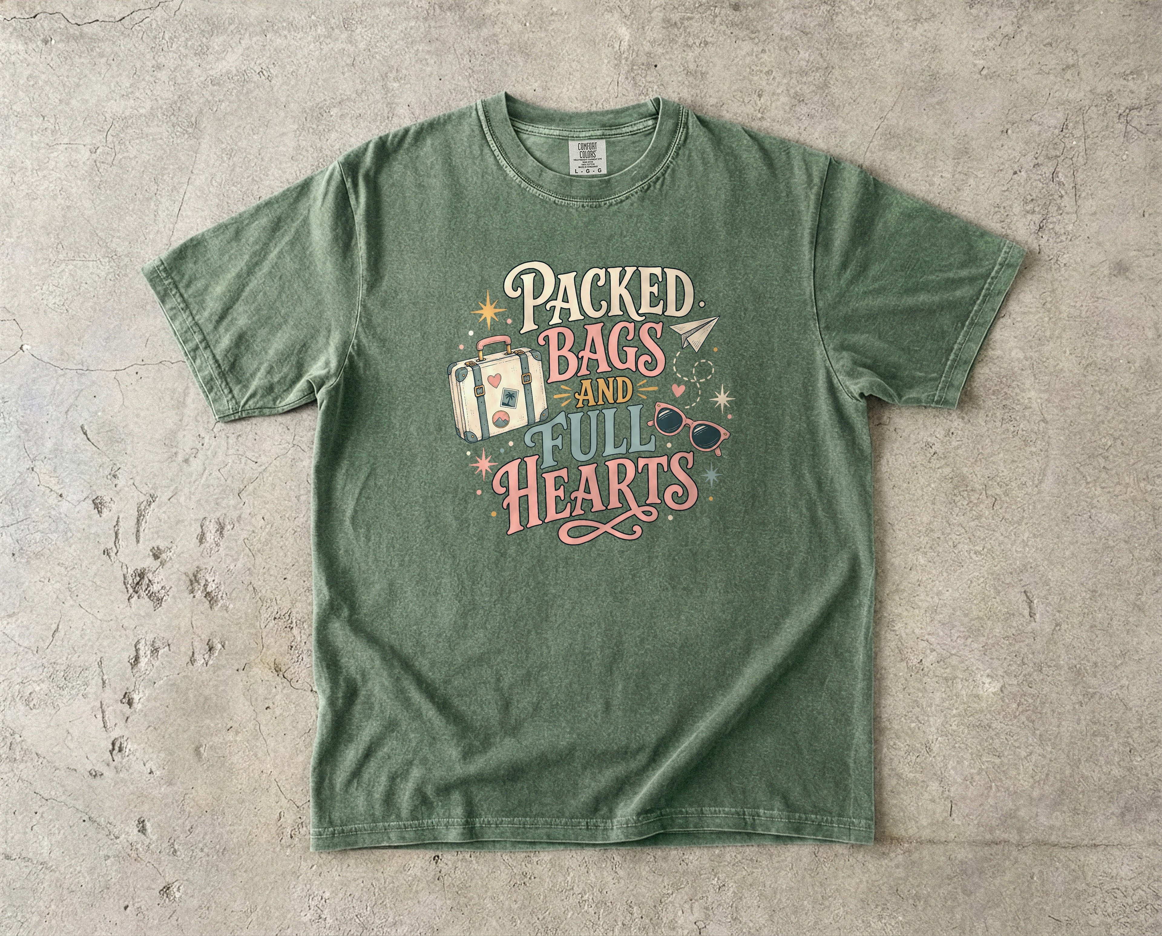 Packed Bags and Full Hearts Vacation Shirt