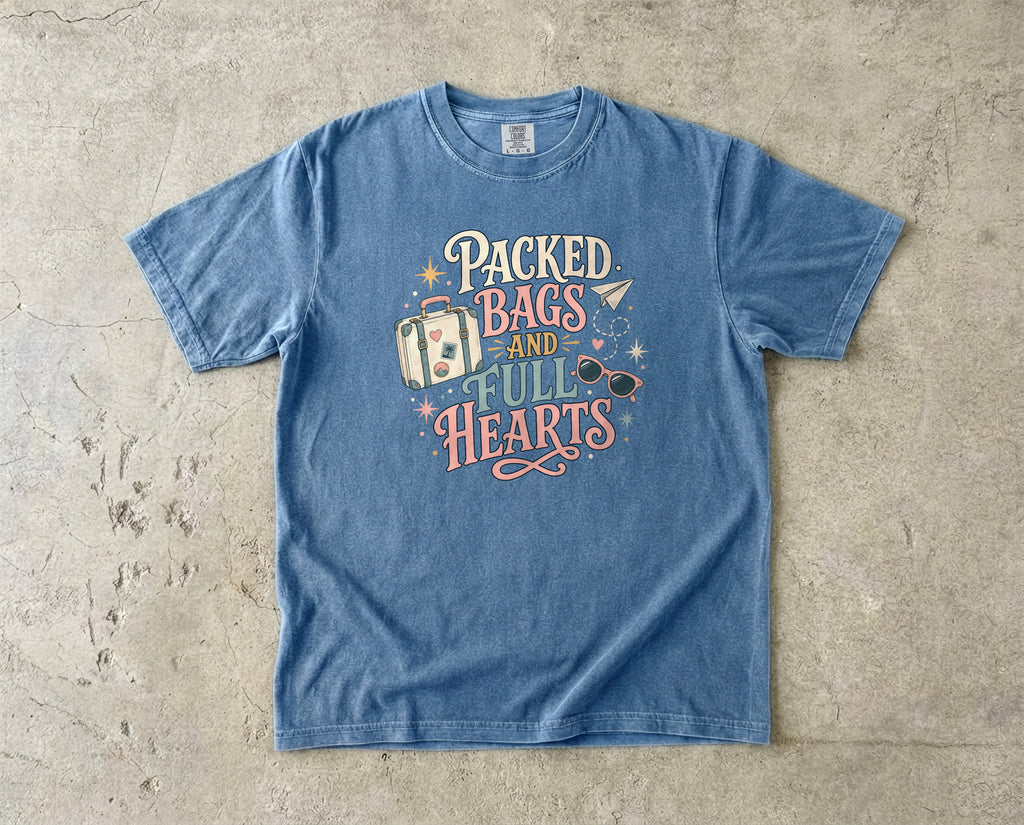 Packed Bags and Full Hearts Vacation Shirt
