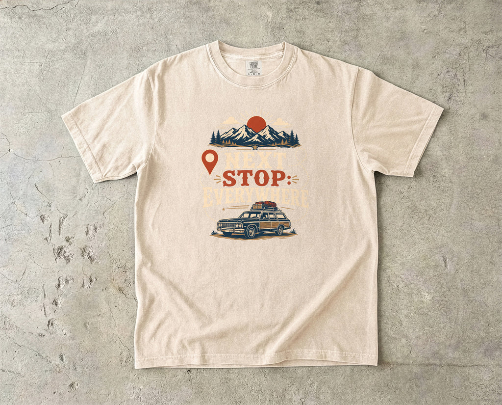 Next Stop Everywhere Road Trip Shirt
