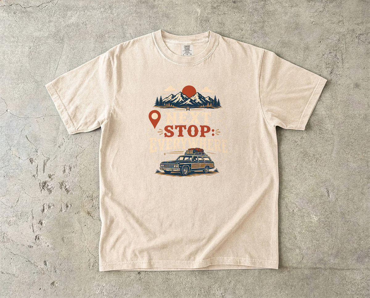 Next Stop Everywhere Road Trip Shirt