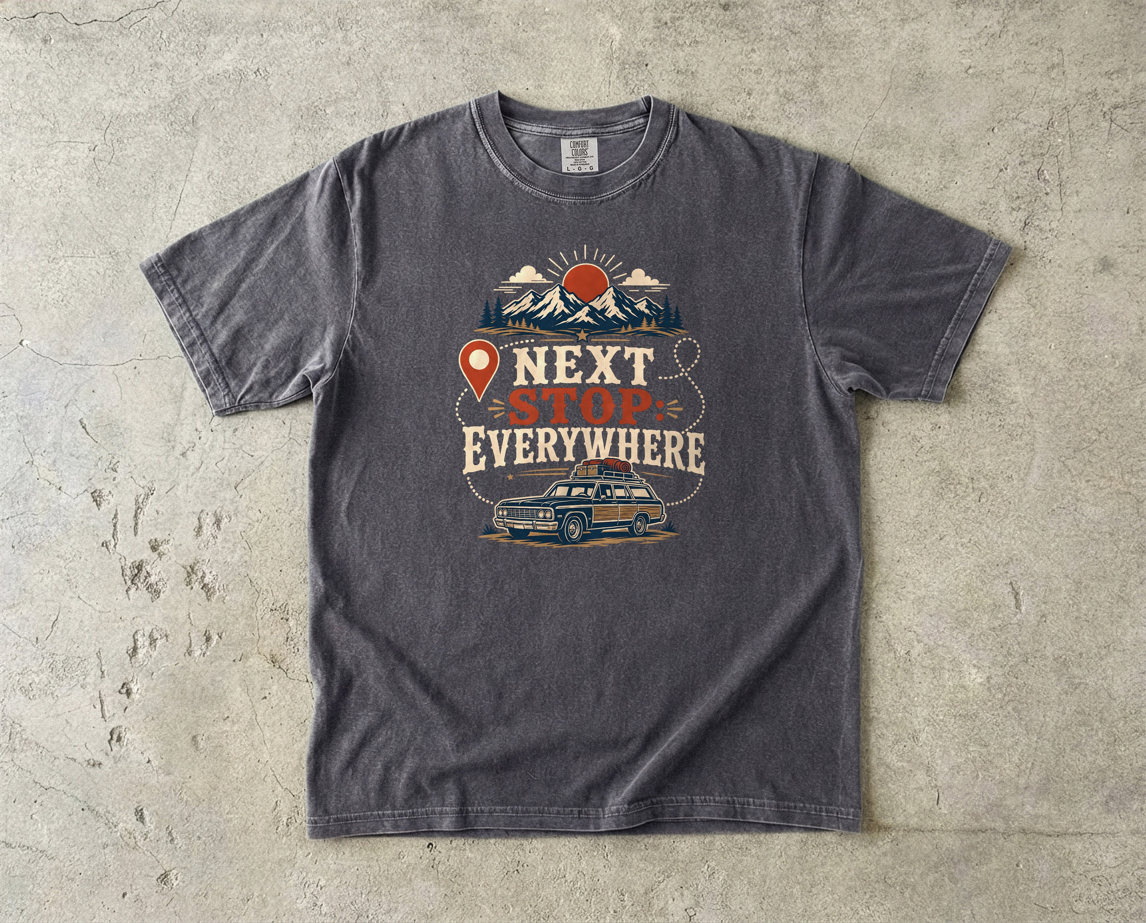Next Stop Everywhere Road Trip Shirt