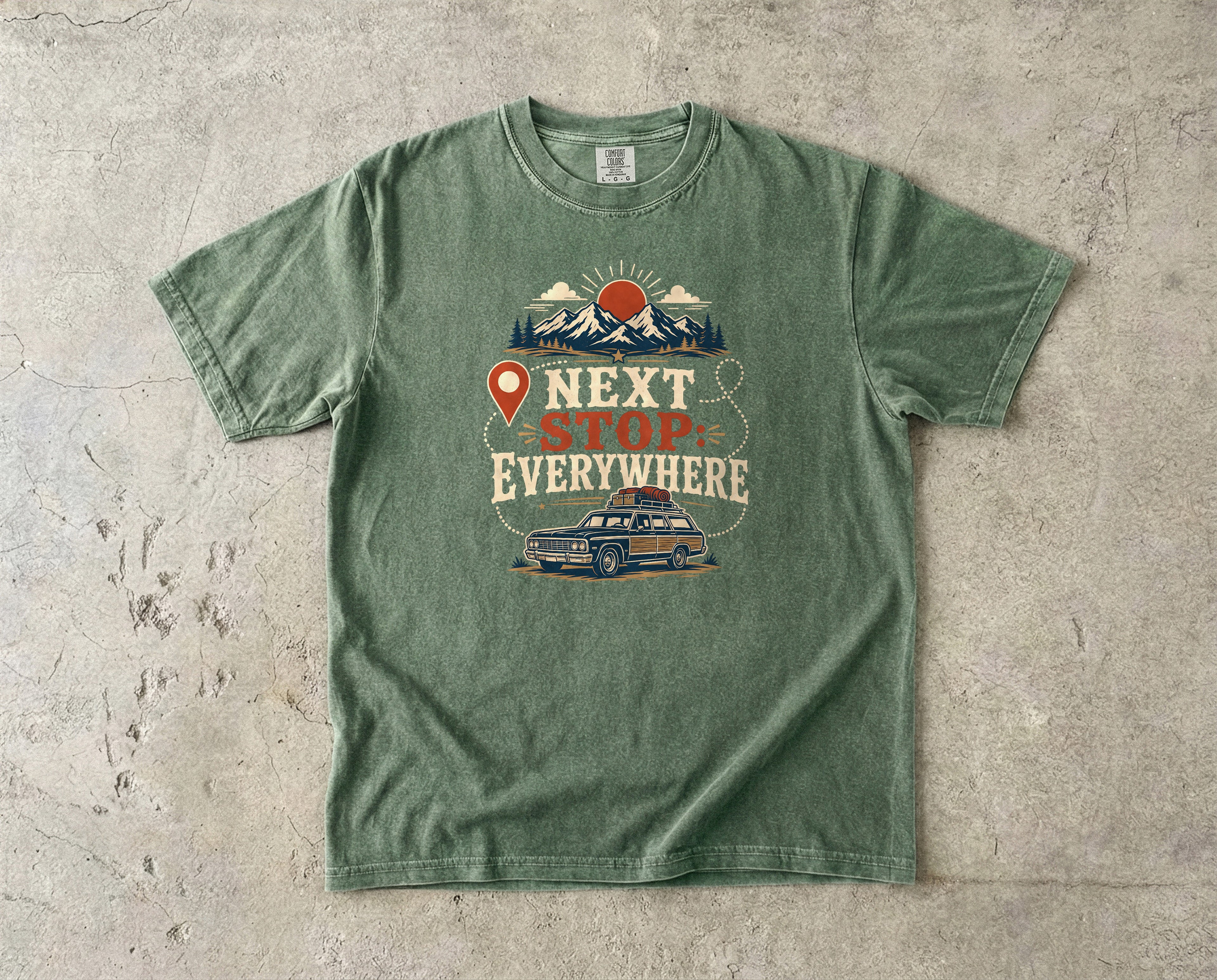 Next Stop Everywhere Road Trip Shirt