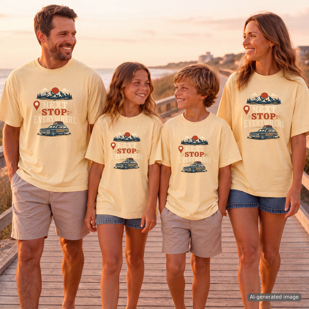 Next Stop Everywhere Road Trip Shirt
