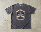Family Miles Forever Memories Lake Vacation Shirt in Pepper – flat lay