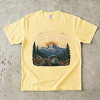 Made for the Long Way Home Scenic Road Trip Shirt in Butter – flat lay