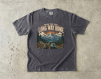 Made for the Long Way Home Scenic Road Trip Shirt in Pepper – flat lay