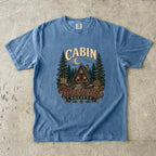 Cabin Weekend Society Vintage Cabin Shirt in Blue Jean – flat lay