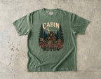 Cabin Weekend Society Vintage Cabin Shirt in Moss – flat lay