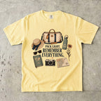 Pack Light Remember Everything Travel Planning Shirt in Butter – flat lay