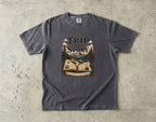 The Trip Before the Story Travel Journal Shirt in Pepper – flat lay