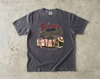 Friends Who Book the Trip Girls Getaway Shirt in Pepper – flat lay