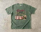 Friends Who Book the Trip Girls Getaway Shirt in Moss – flat lay