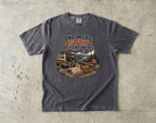 One More Stop Before Home Road Trip Shirt in Pepper – flat lay