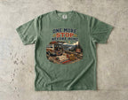 One More Stop Before Home Road Trip Shirt in Moss – flat lay