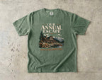 Our Annual Escape Lakeside Lodge Shirt in Moss – flat lay