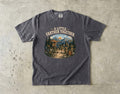 A Little Farther Together Hiking Family Shirt in Pepper – flat lay