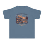 Collect Days Like These Youth Tee – Kids' Comfort Colors Family Travel Shirt in Blue Jean – flat lay