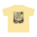 One More Night by the Water Youth Tee – Kids' Comfort Colors Lake Vacation Shirt in Butter – flat lay