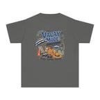 Vacay Mode Family Edition Youth Tee – Kids' Comfort Colors Family Travel Shirt in Pepper – flat lay