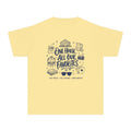 One House All Our Favorites Youth Tee – Kids' Comfort Colors Family Getaway Shirt in Butter – flat lay