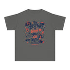 The Best Part Is Who You Go With Youth Tee – Kids' Comfort Colors Family Travel Shirt in Pepper – flat lay