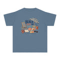 Beach Days Are Family Days Youth Tee – Kids' Comfort Colors Beach Vacation Shirt in Blue Jean – flat lay