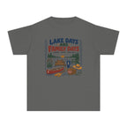 Lake Days Are Family Days Youth Tee – Kids' Comfort Colors Lake Vacation Shirt in Pepper – flat lay