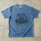 Better When We Go Together Travel Shirt in Blue Jean – flat lay