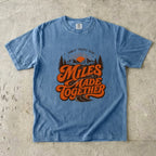 Miles Made Together Road Trip Shirt in Blue Jean – flat lay