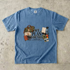 We Plan for This Family Getaway Shirt in Blue Jean – flat lay