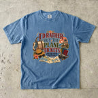 I'd Rather Buy the Plane Tickets Travel Mom Shirt in Blue Jean – flat lay