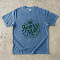 Family Trip Memories in the Making Shirt in Blue Jean – flat lay