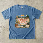 Our Favorite Place Is Together Family Getaway Shirt in Blue Jean – flat lay