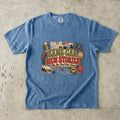 Same Car New Stories Road Trip Shirt in Blue Jean – flat lay