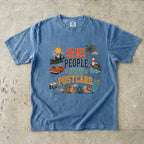 Same People New Postcard Road Trip Shirt in Blue Jean – flat lay