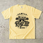 Family Road Trip Mode Shirt in Butter – flat lay