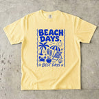 Beach Days Best Days Beach Vacation Shirt in Butter – flat lay