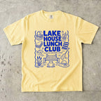 Lake House Lunch Club Lake Vacation Shirt in Butter – flat lay